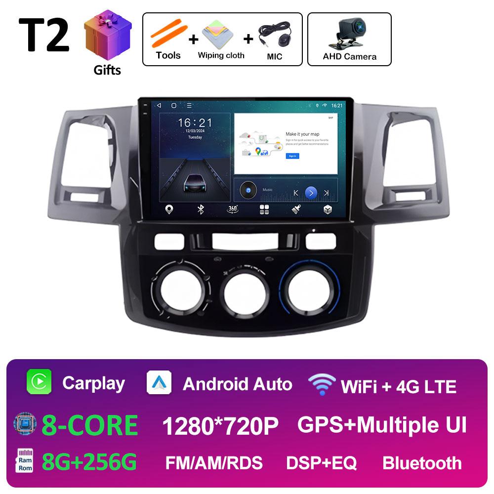 Smart System Wireless Carplay For Toyota Fortuner HILUX Revo Vigo 2007 2018 2019 - 2015 Android OS Car Multimedia Radio Player