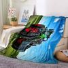1Pc Tractor Field Blanket Soft And Comfortable Casual Warm Camping Travel Christmas Halloween Xmas Gift M92814