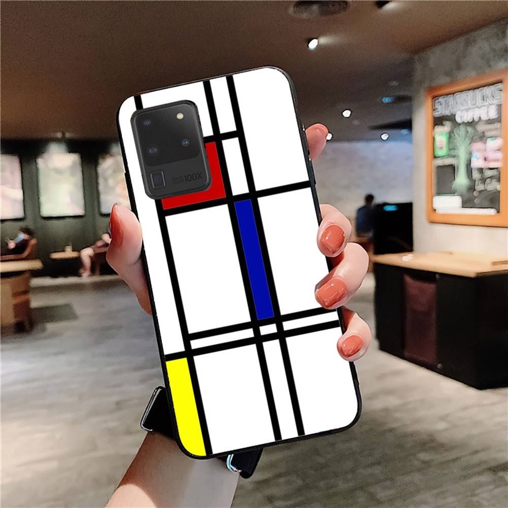 Pattern Abstract Piet Mondrian Phone Case For Samsung S 9 10 20 21 22 23 30 23 24 Plus Lite Ultra FE S10lite Funda