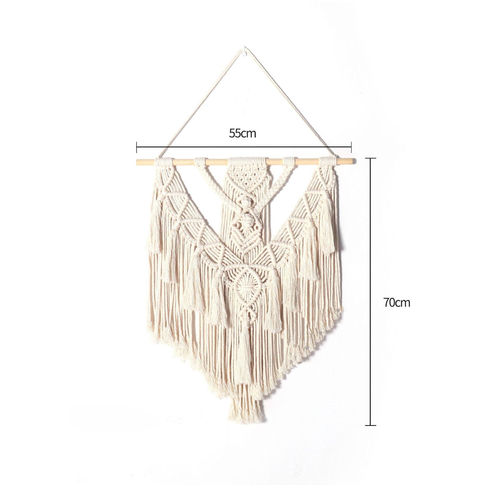 2026 Tapestry, Simple Homestay Decoration, Hand-woven Wall Tassel Decoration Wall Hanging