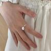 Fashion Simple Style Flower rings for women Light Luxury Exquisite silver  Ring Party Wedding Fine  Adjustable