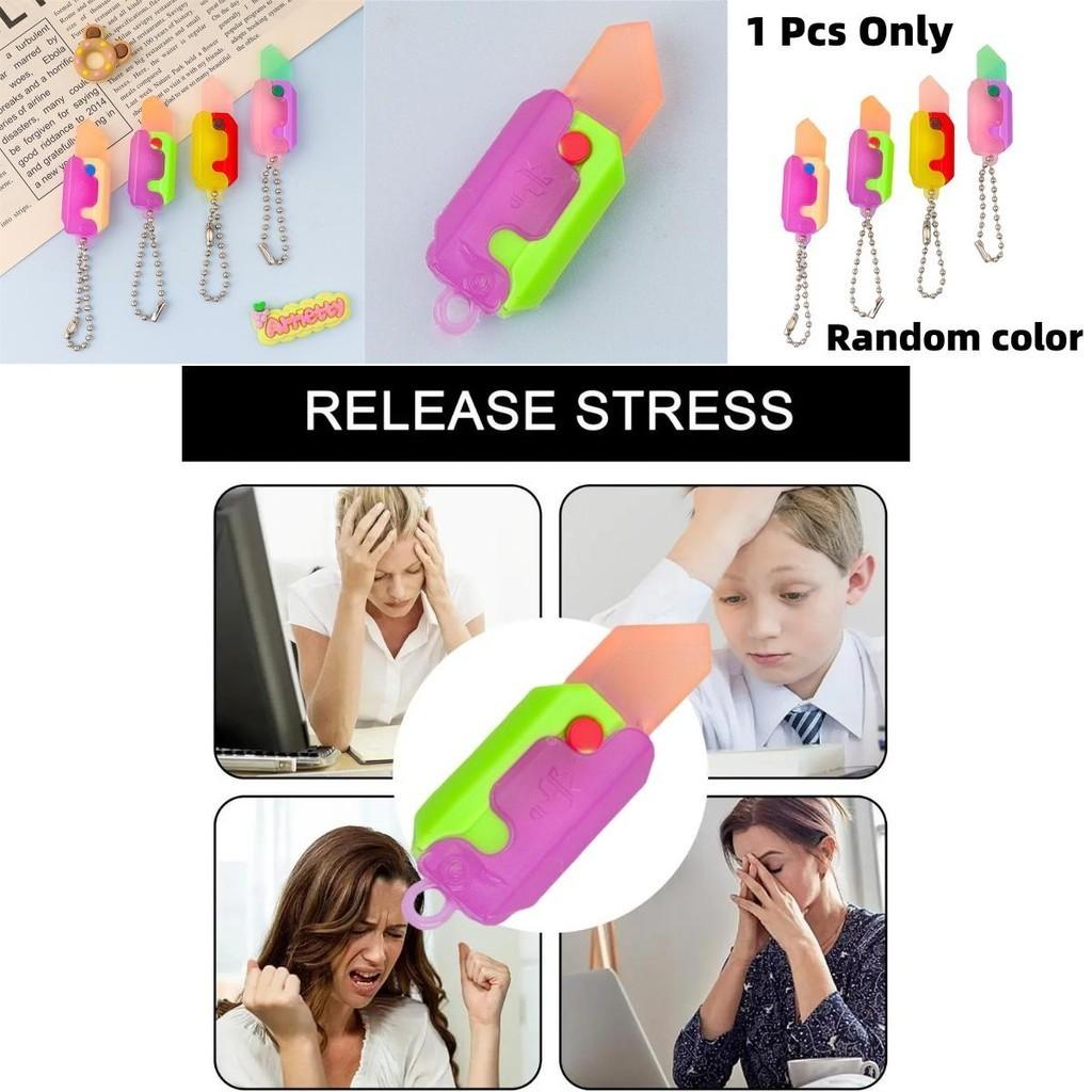 Mini Carrot Knife Keychain Creative Key Pendant Decompression Toy Small Size Carrot Knife Factory Direct Sales