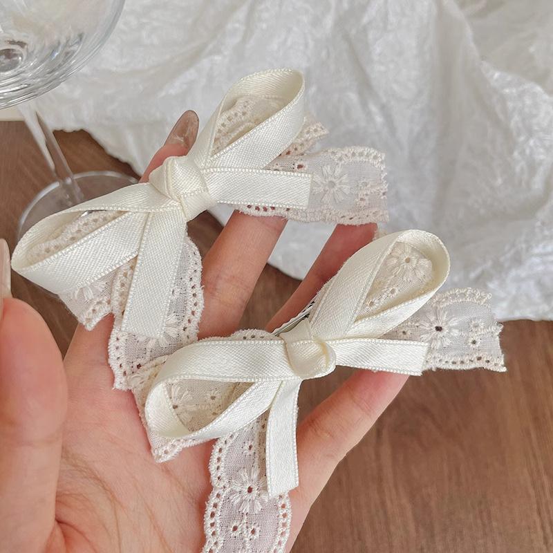 

Новая Мода Кружевной Бант Заколка для Волос Белый Бант Аксессуары для Волос для Девочки Детей Милый Кружевной Бант Детские Заколки для Волос Головной Убор Зажим Заколки