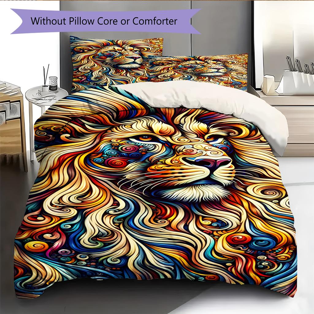 Cartoon Pattern Bedding Quilt Set Quilt Cover Pillowcase Home Decoration Birthday Gift (1 * Duvet Cover + 2 * Pillowcase, Without Core)