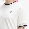 FRED PERRY [Womens] Tipped Mesh Pique T-Shirt - Snow White Afpf2612191-129