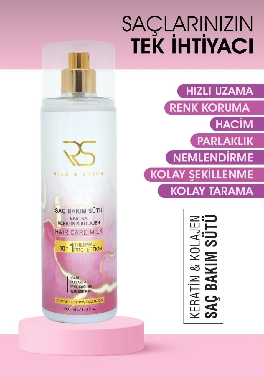

SEEMEWITHCOSMETIC Rise&Shine Keratin Kolajen Saç Bakım Sütü 200 ml 200ml білий