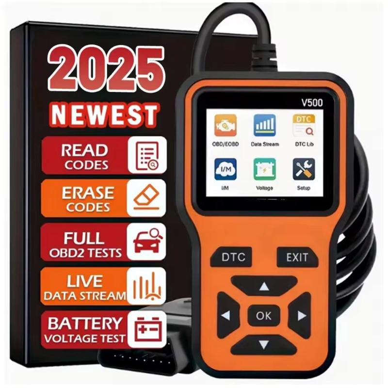 Compact Car OBD2 Diagnostic Tool Reads Engine Fault Codes For Multiple Vehicles Code Scanner Tool with Voltages Test