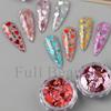 Nail Art Sequins Ins Romantic Valentine's Day 8 Bottles Of Mixed Size Love Laser Nail Sequins