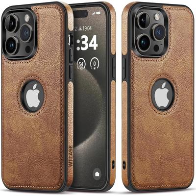 Luxury Business Soft Leather Phone Case for IPhone 15 14 13 12 11 Pro Max Mini X XS XR 7 8 Plus Shockproof Protective Cover