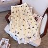 Plus Size Women's Flocking Chiffon Skirt, Loose Fit for 200-350 Jin, Fashionable and Comfortable