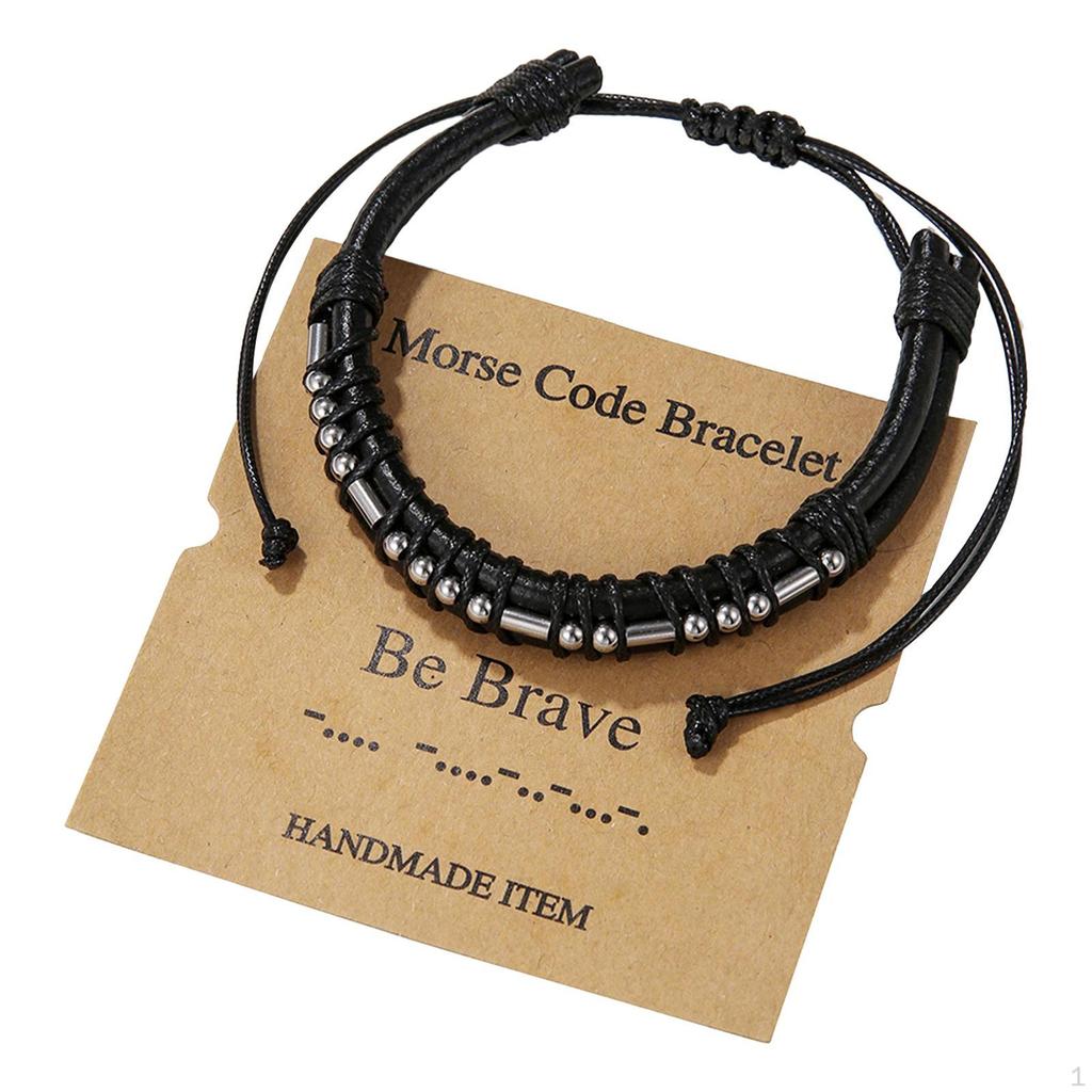 Morse Code Bracelet for Him - Thoughtful Present Dad