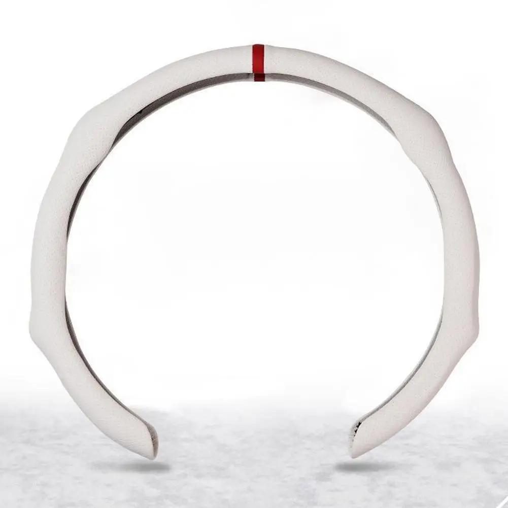 Universal Car Nappa Leather Steering Wheel Cover Breathable Shaping Cover 5D Premium Car 2026 Plastic Car Handle 5D Suede S H1N0