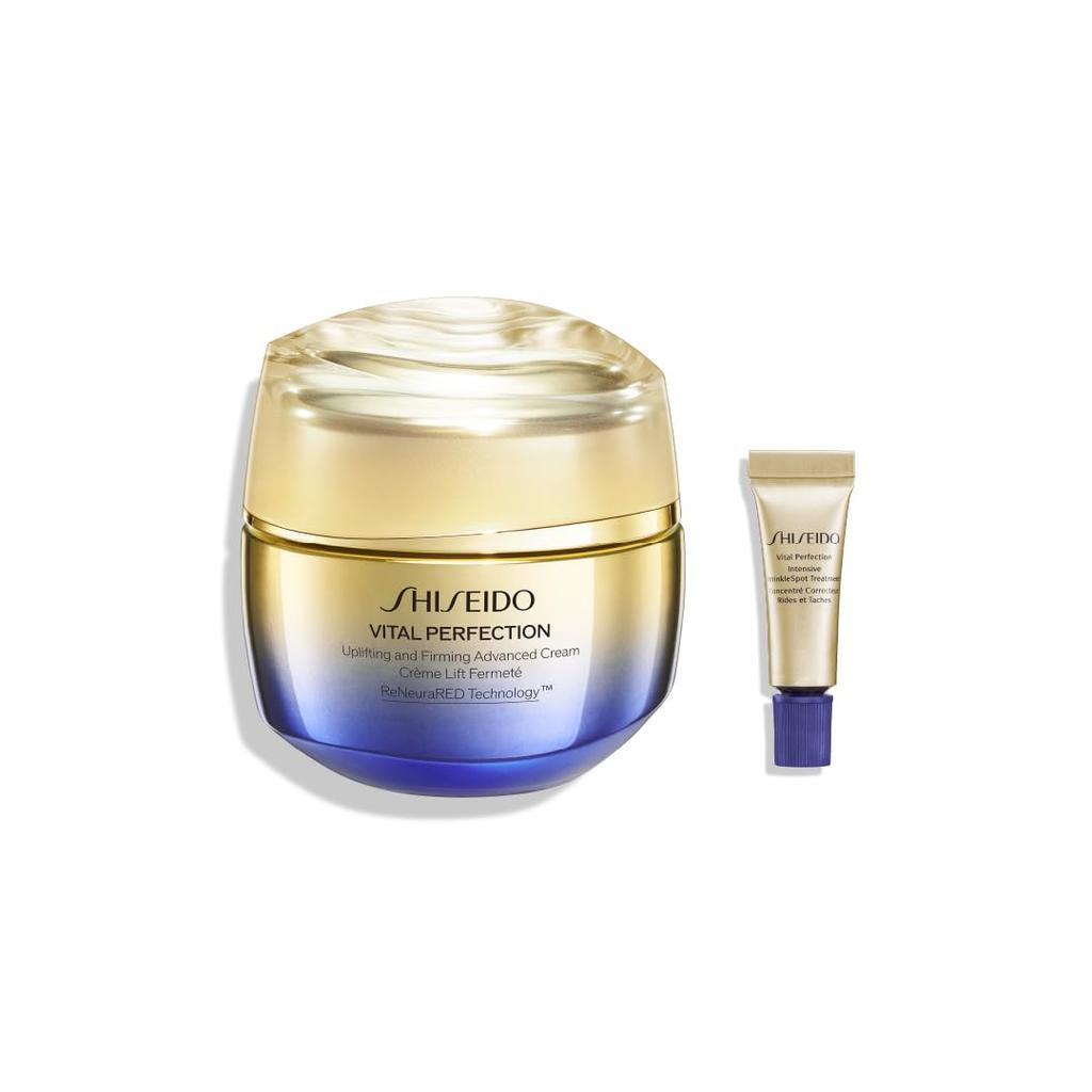 SHISEIDO Vital Perfection Moisturizer & Wrinkle Improvement Kit (Advanced 50g) | Cream + Deep Retino White Small (2g) Set | Shiseido