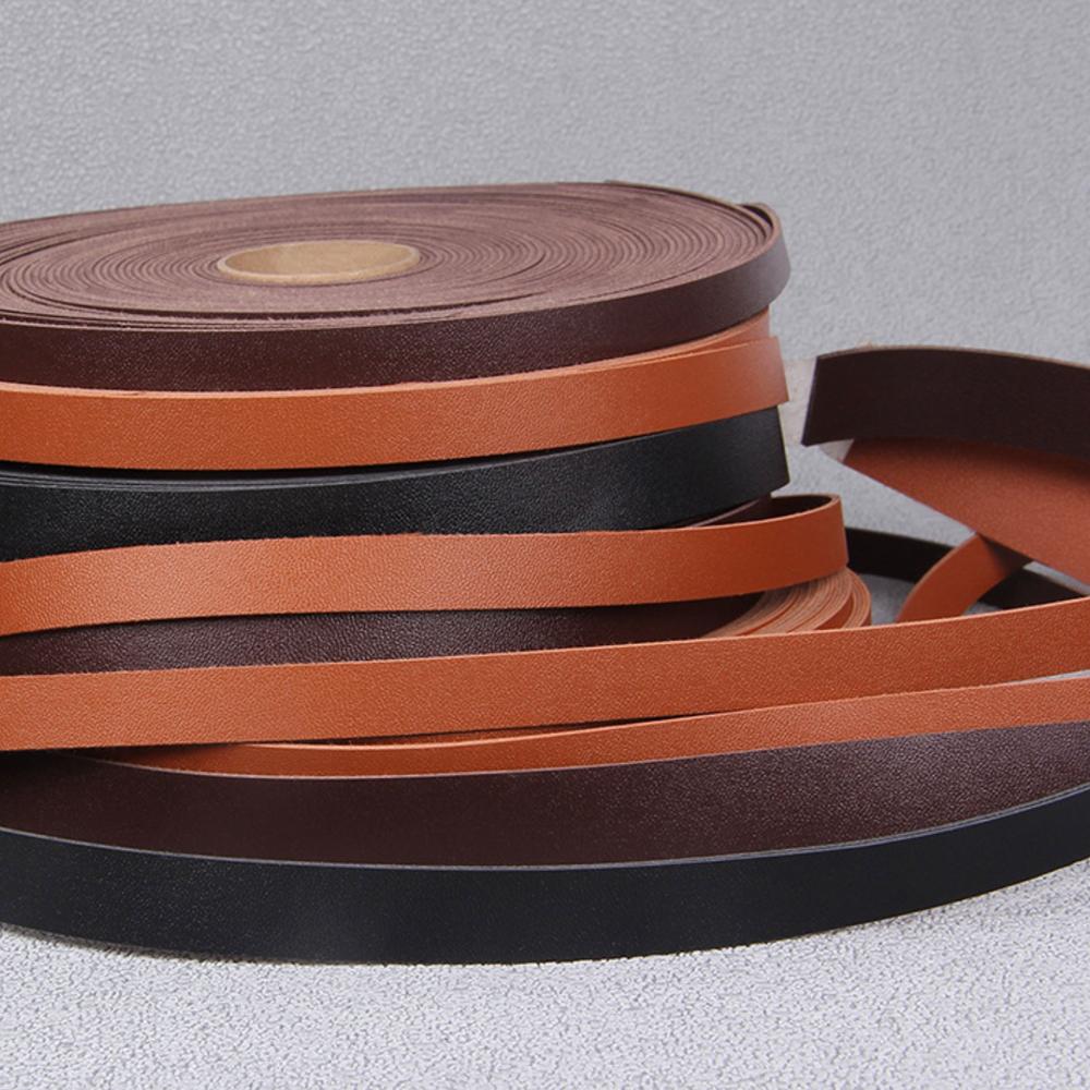2 Meters 10-25MM Black/Coffee Flat Faux Genuine Leather Jewelry Cord String Lace Rope DIY Bag Necklace Bracelet Finding