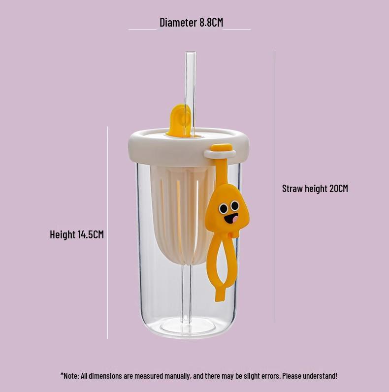 Portable High-Capacity Straw Water Cup - Summer Cool Design for Girls