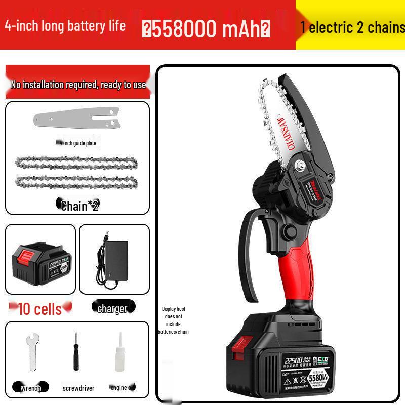 Rechargeable German Lithium-Ion Wireless Handheld Chainsaw for Tree Pruning and Small Felling