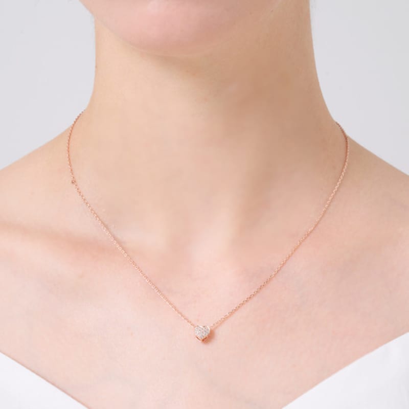 ELLE Jewelry Mini Heart Zirconia Necklace ELBRNN237