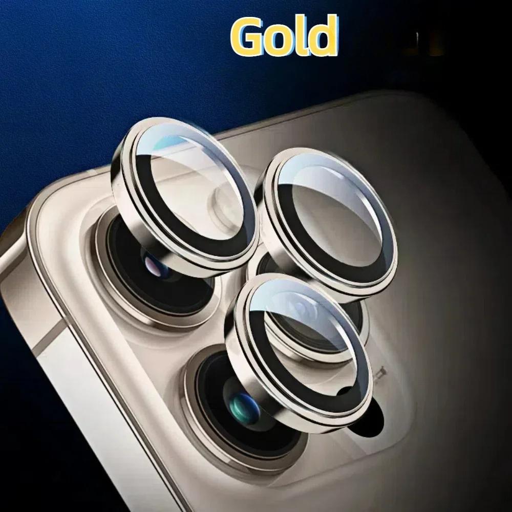 HD 9H Metal Camera Glass Protect Cover for IPhone 17 Air 16 15 14 Plus 13 Pro Max Anti-Scratch 3D Lens Tempered Film Accessorios