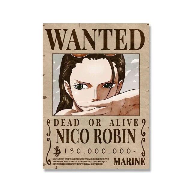 One Piece Canvas Paintings Luffy Japanese Anime Poster Bounty Picture and Print Home Decor for Living Room Kids Gifts Decoration No Frame