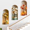 Simulated Three Color Glass Vase Study Room Bedroom Dining Room Background Wall Decorative Stickers