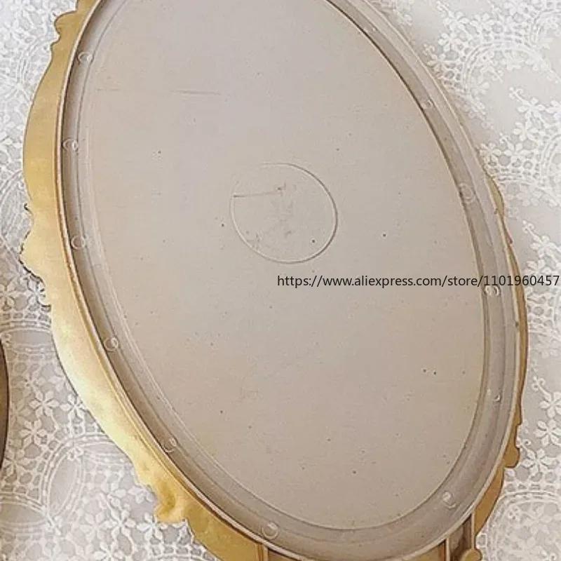 Retro Tray Plastic Mirror Decoration Wedding Party Dessert Cupcake Stand Tray Europe Jewelry Storage Tray Photography Props