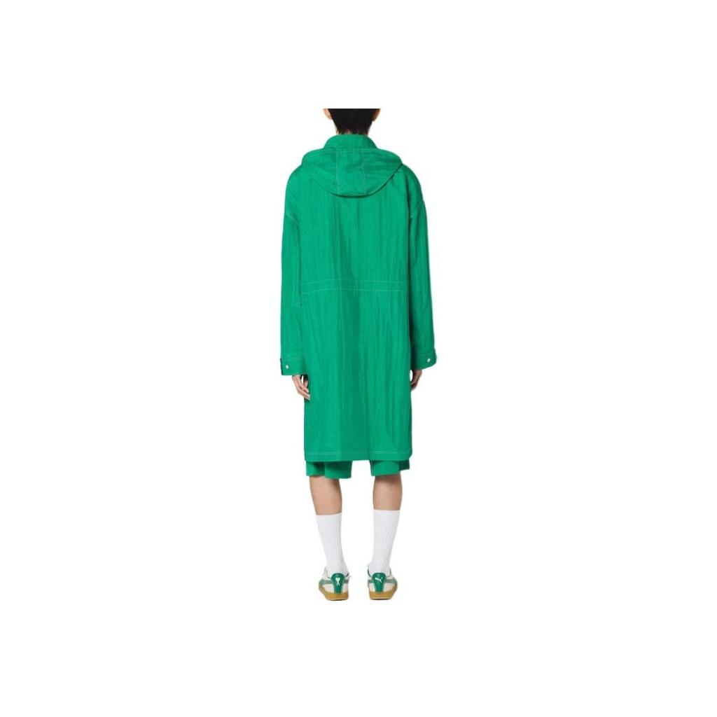 Puma x Ami Paris Co-Branded Lightweight Long Hooded Jacket With Heart Logo Men Outerwear Light-Green 534064-96