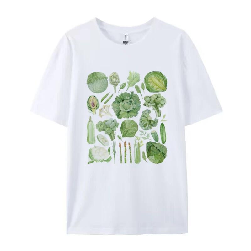 

Vintage Botanical Vegetable Graphic TShirt Cute Vegan Aesthetic Gardening Top Unisex Cottagecore Fashion Loose Womens Shirt S