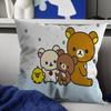 RRilakkuma Cartoon Anime Pillow Covers Cartoon Sofa Decorative Home Doublesided Printing Short Plush Cute Cushion Cover