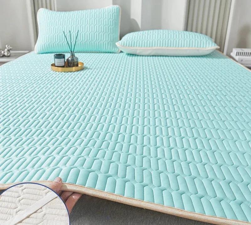 

2 шт./3 шт. латексный летний коврик, охлаждающий коврик для кровати и наволочка, коврик для холодного сна, летний дышащий складной крутой коврик 3pcs 200x220cm