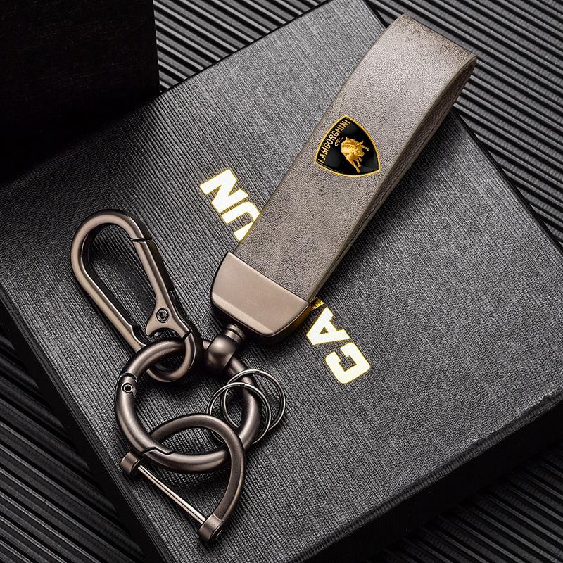 New Car Key Rings Suede Keychain Auto Keyrings Holder For Lamborghini Urus Huracan Aventador Premium Key Chain Accessories