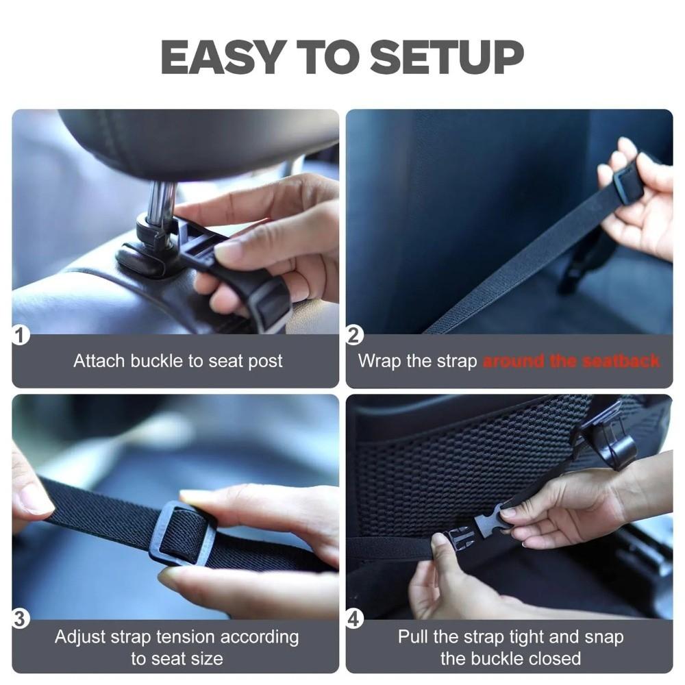 6 Position Car Fishing Rod Holder High-Elasticity Rubber Straps Non-Slip Design Clip-On Holder Durable Design