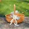 Handwoven Rattan Storage Basket Practical and Easy To Clean Basket for Organization Delicate Woven Container