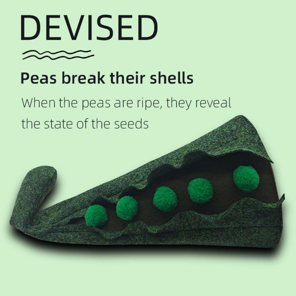 Polyester Peasecod Shape Hat Hair Decoration Pea Wizard Role Play Caps  Makeup Props