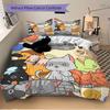 3pcs Cute Cats Bedding Set, Breathable and Soft, Suitable for Bedroom Decor (1*Duvet Cover + 1/2*Pillowcases, No Core) yy250821155