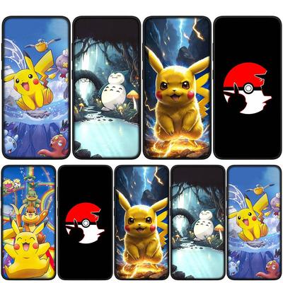Kryt pro iPhone 16 15 Xiaomi Redmi Note 14 13 12 11 Pro Max X 8 16e Samsung Galaxy S25 S24 S23 Moto OPPO Huawei Pokemon Go Pikachu Kreslený Kryt na Telefon
