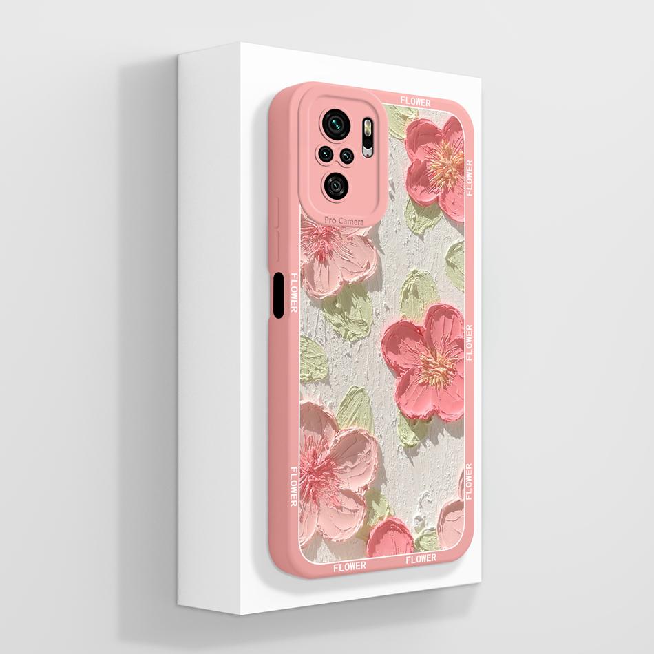 For Redmi Note 10 10T 10S Case Fantasy Color Flowers Phone Shell For Xiaomi Redmi Note10 4G 5G Soft Liquid Silicone Back Covers