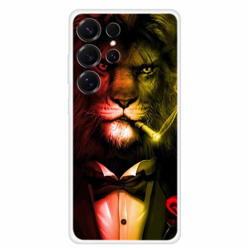 Capa For Samsung Galaxy S26 Ultra Phone Case Clear Soft TPU Silicone Cover for S 26 Ultra Transparent Funda Cartoon Painted Para