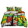 Set de lenjerie de pat cu trei piese Cupa Mondială de Fotbal, imprimare digitală