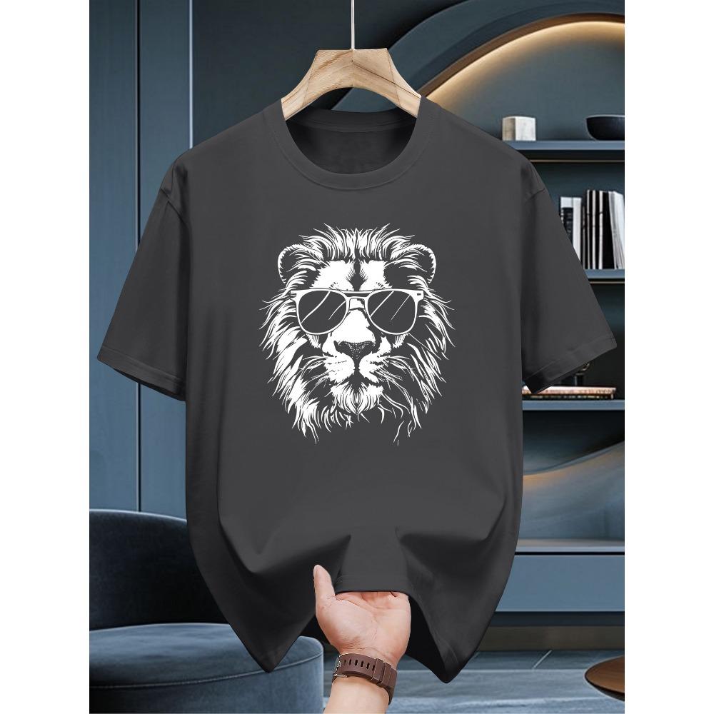 Men Summer Trendy Loose T-shirt Pure Cotton Soft Texture Suitable for Daily Sporty Outfits Simple