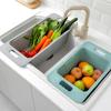 Over the Sink Retractable Colander Strainer Basket Wash Vegetables and Fruits, Extendable New Home Kitchen Essentials