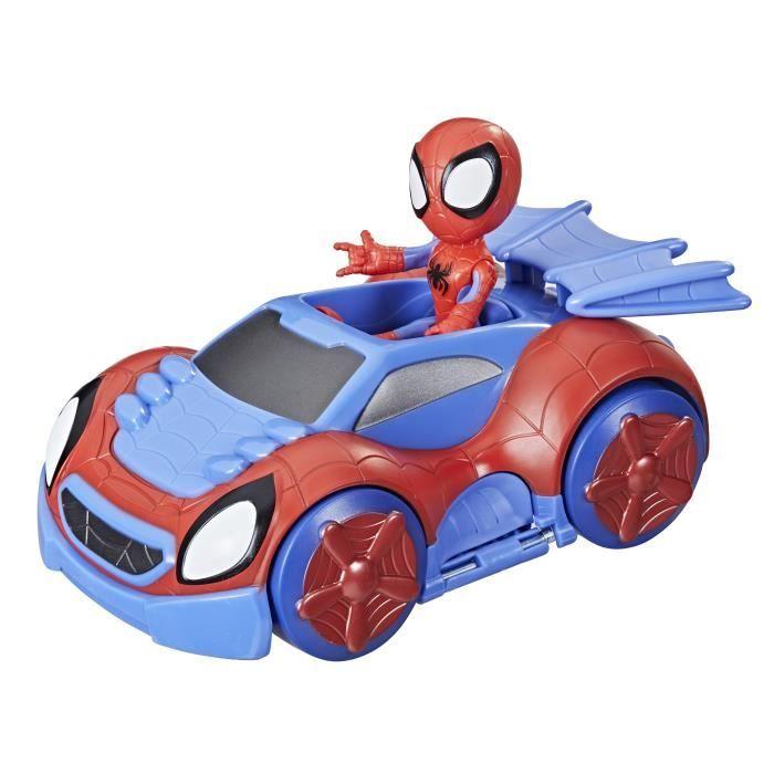 10 Cm Spidey Figurine with 2-in-2 Convertible Arachno-Bolide Vehicle - Hasbro - Spiderman - Toy - White