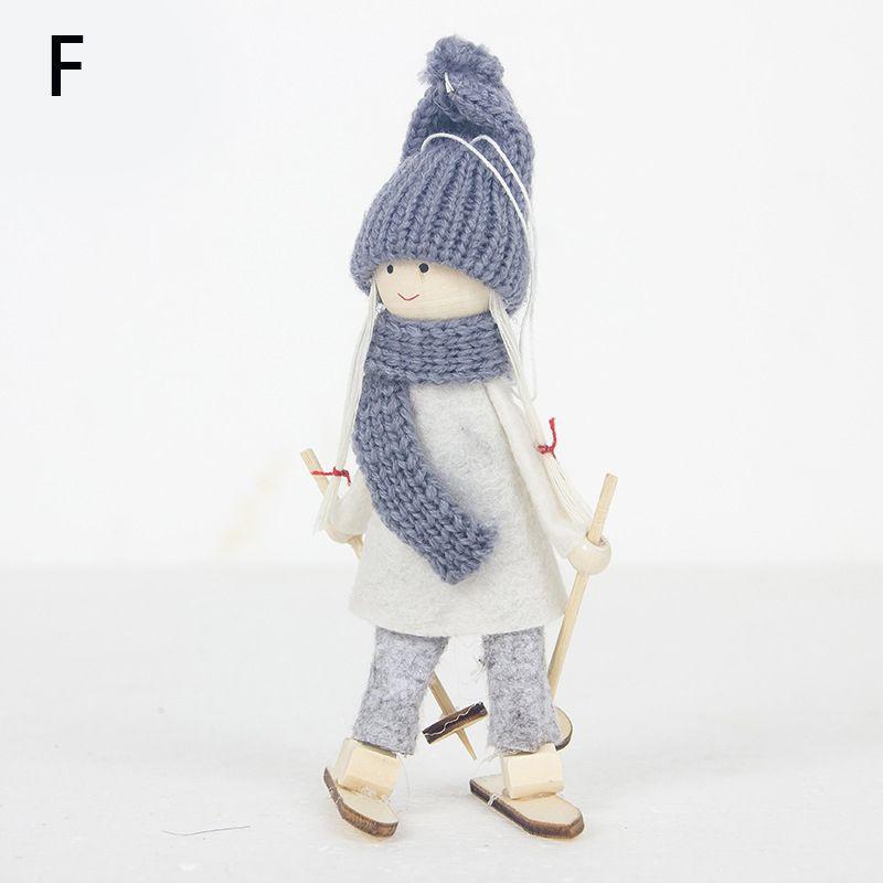 

Миниатюрные куклы-лыжники, елочное украшение, подвеска, рождественский набор для украшения дома 8cm*11.5cm