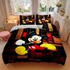 3pcs Mickey Mouse Printed Bedding Set, Breathable And Soft, Machine Washable, Christmas Gift, Suitable for Bedroom Decoration, 095