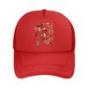 Mushroom Print Blend Casual  Mesh Baseball Cap Hip Hop