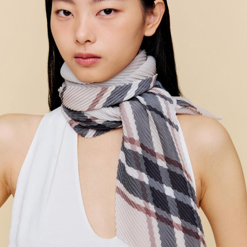 Daks Brown Check Scarf Dcsc6e590w2