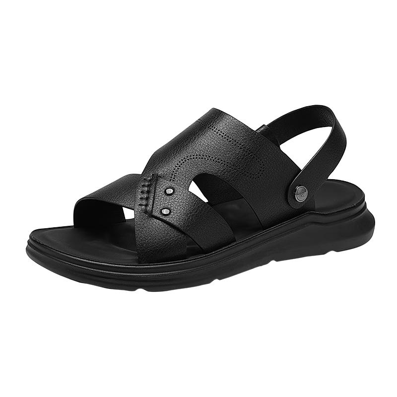 Zulijian Men s Breathable Leather Summer Sandals 44