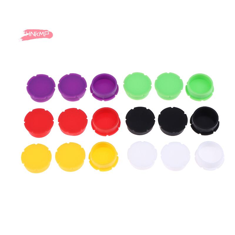 12/16/18Pcs 3/5ML Glass Vials with Protective Vial Caps Leak-Proof Dust-Resistant Lids Cover for Insulin Bottles - Flip Off Caps