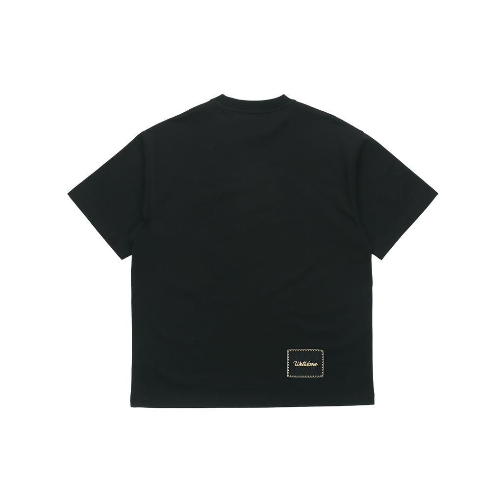 We11done Logo Round Neck High Street Short Sleeve T-Shirt Unisex T-Shirts WD-TT0-21-526-U-BK