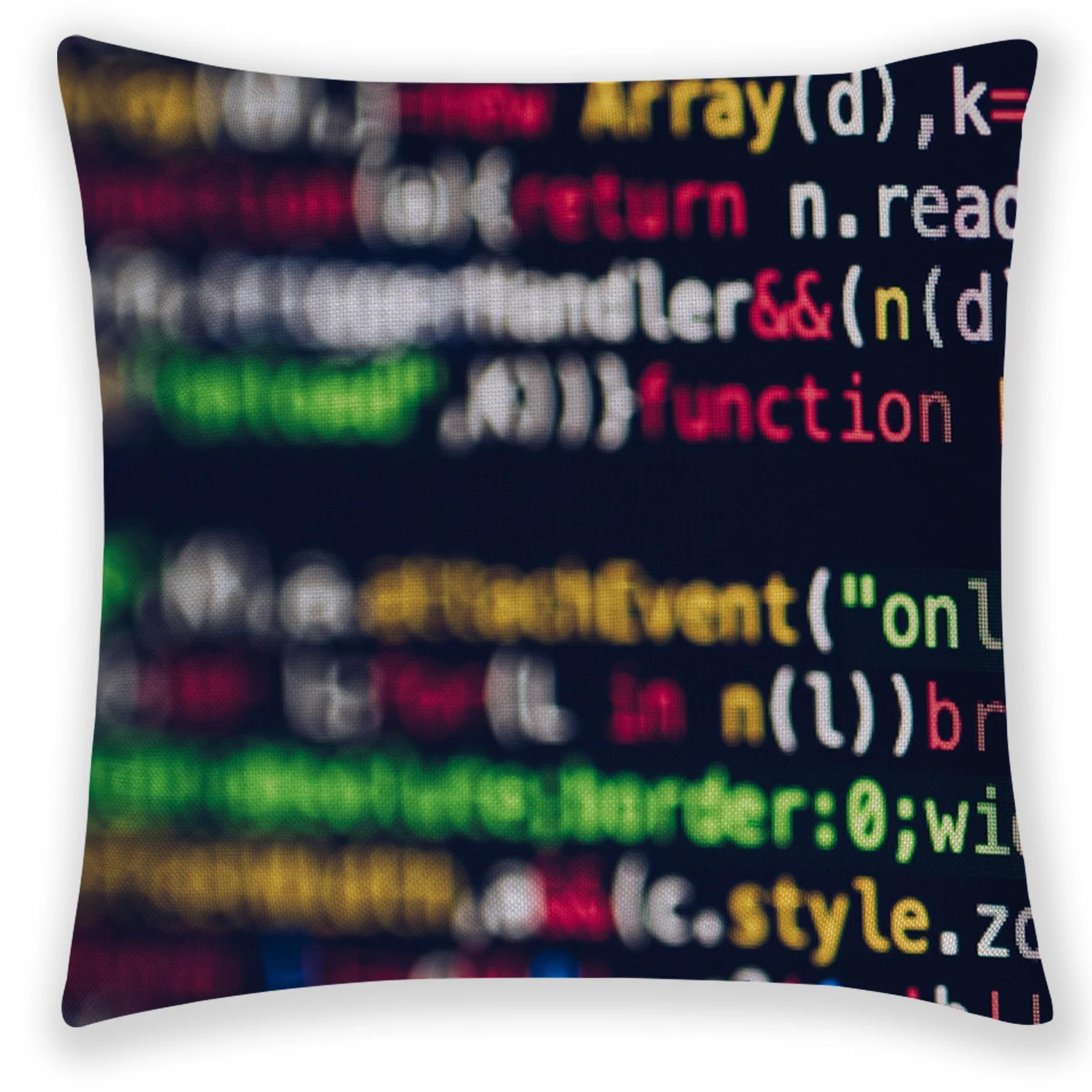 

Code Pillowcase Film Decorative Cushion For Garden Printed Chair Coussin Covers Decorative 12x12Inch