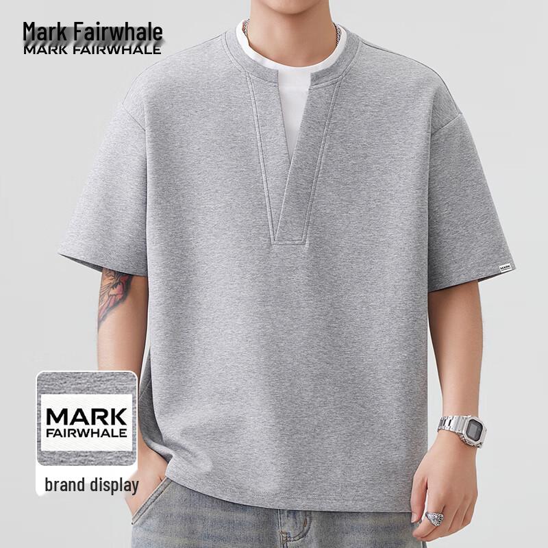 MARK FAIRWHALE Men s V-Neck Ice-Feel T-Shirt 4XL